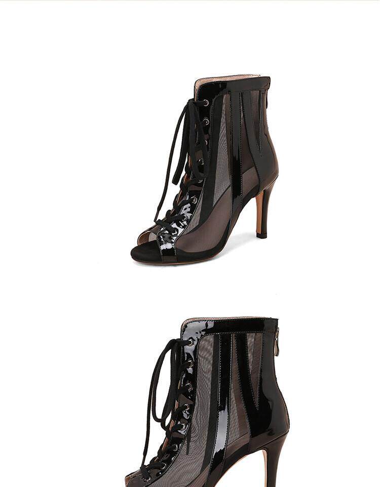 Летние короткие сапоги, ботинки, танцующие туфли на высоком каблуке, босоножки, большой размер Li Xiuxiu 