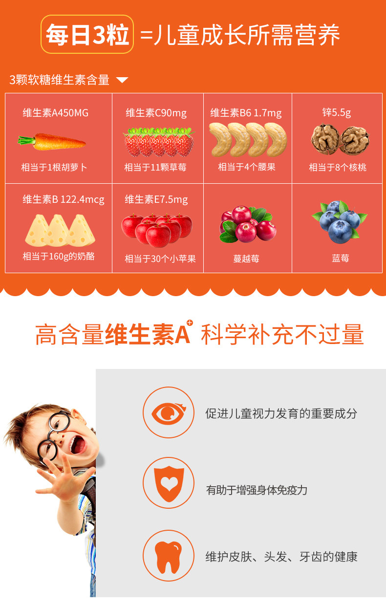 Nature's Way Alive! 儿童多种复合维生素 天然果蔬软糖 90粒*2件 双重优惠折后￥42.6包邮包税