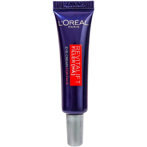 L'Oreal, увлажняющий разглаживающий осветляющий крем для глаз с гиалуроновой кислотой, против темных кругов под глазами, пробник, пробный комплект, 7.5 мл