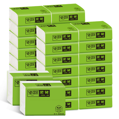 思景原木纸巾抽纸餐巾纸面巾纸4层24包