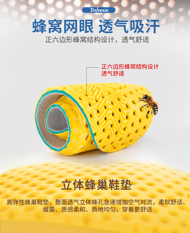 夏季网眼透气鞋垫 2双 图2