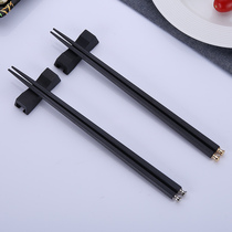 Pointed alloy chopsticks set Household non-slip family hotel commercial Kuaizi creative tableware personality Japanese style 5 pairs