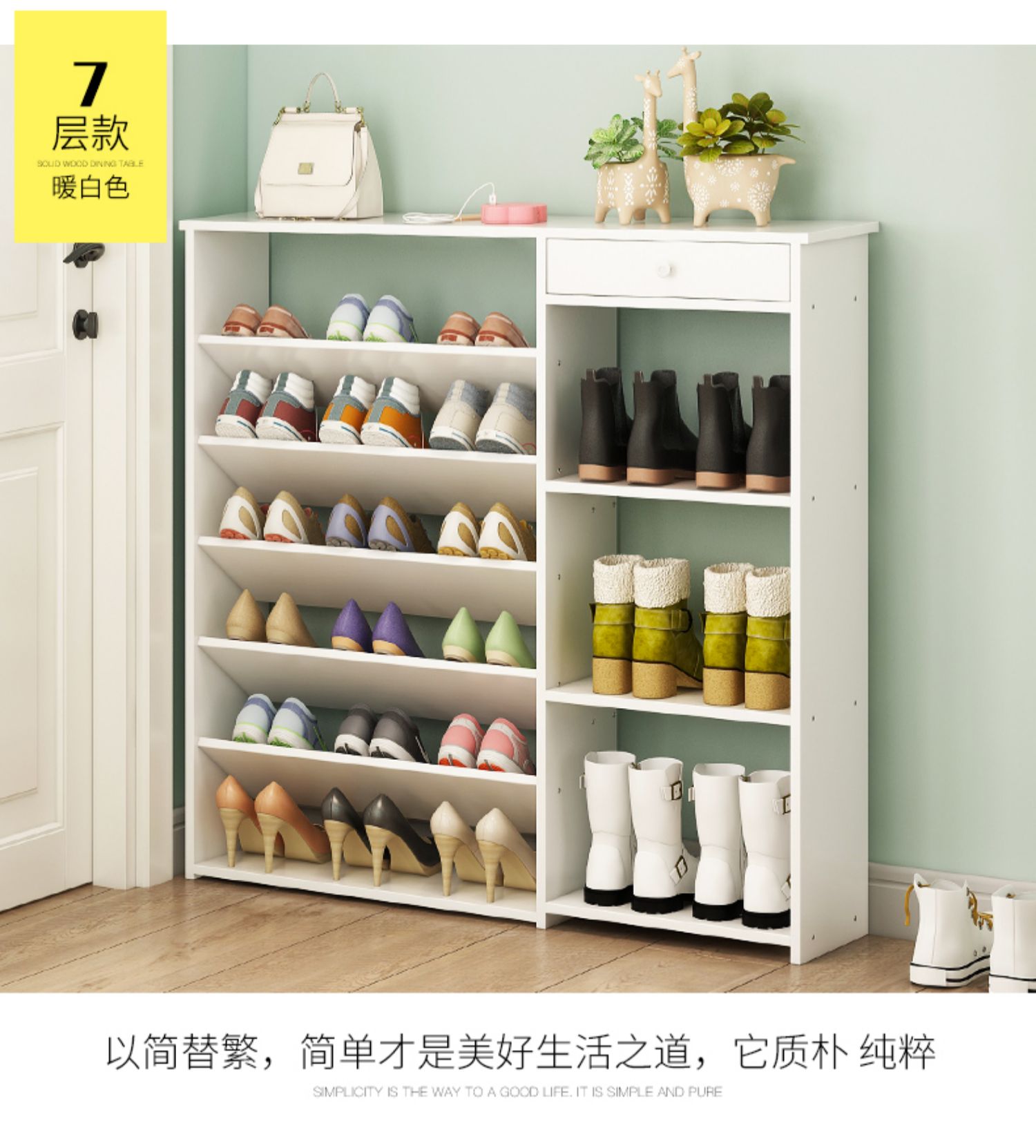 Giá để giày nhiều lớp đơn giản hộ gia đình người giày công suất lớn kinh tế không gian tỉnh cửa nhỏ kệ giày - Kệ kệ trưng bày giày dép