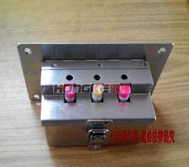 Handmade stainless steel cigarette lighter box fixed box hotel office building three-hole padlock durable treasurer recommended
