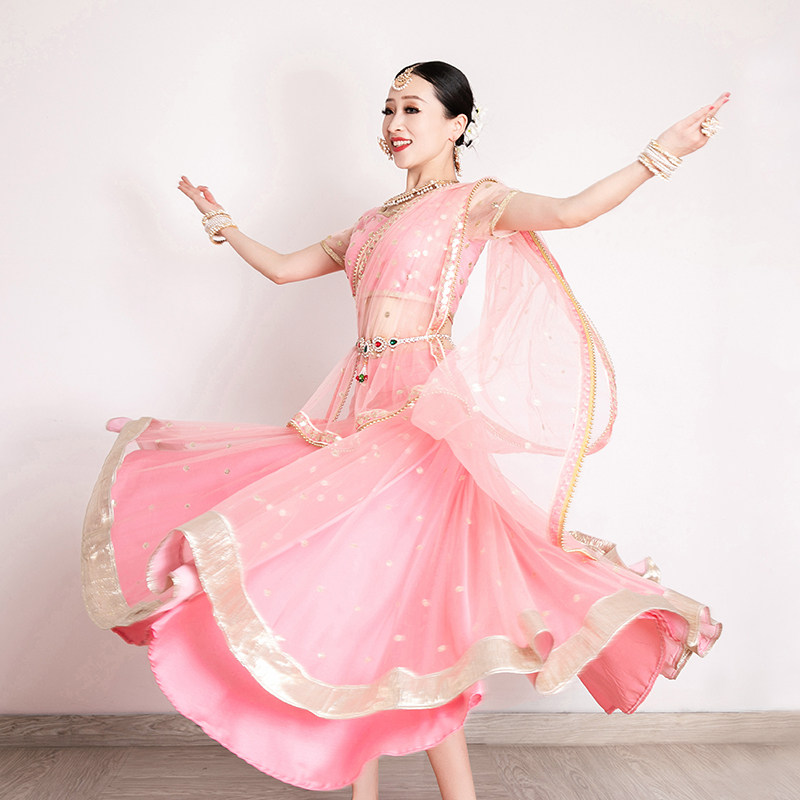 Indian costume female Yiman original fairy-like elegant stage dance performance costume performance costume exotic lenha suit