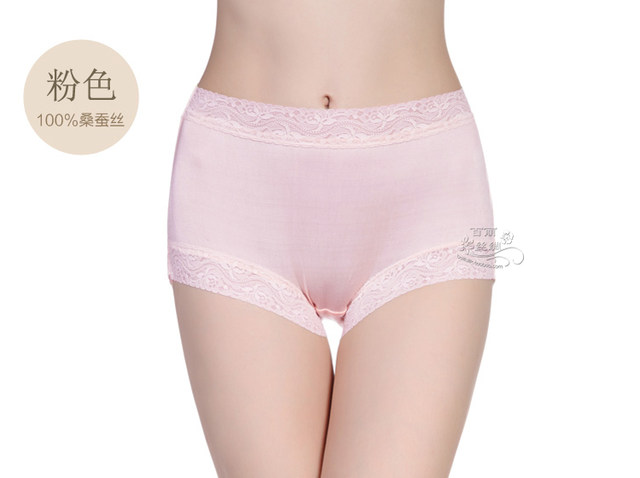 100 Mulberry Silk Boxer Pants Silk Women's Knitted High Waist Boxer Shorts Silk Underwear M-3XL