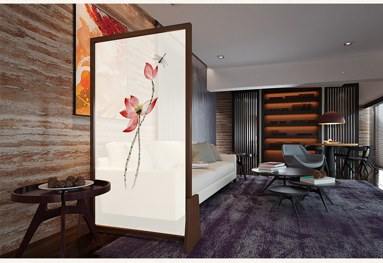 Hiện đại tối giản màn hình phân vùng phòng khách gỗ rắn hiên màn hình phòng ngủ nghiên cứu bán sợi màn hình tùy chỉnh - Màn hình / Cửa sổ vach ngan phong khach va bep