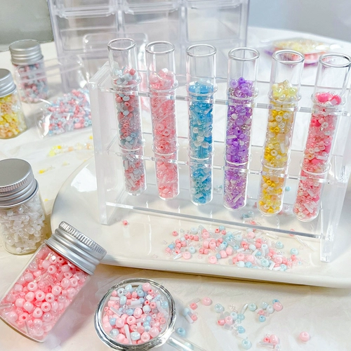 Японские светлые стеклянные бусины, ожерелье ручной работы, цепочка, 20 грамм