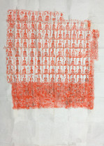 Grotto Buddha Statue Cinnabar Zhu Tuo's name Many Bhikkhu Buddha Statue Boutique Stele Rubbings Buddhist Chinese Paintings