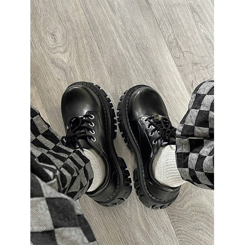Aeglin delias thick-soled small leather shoes female hot girl Mary Jane college style leather bag shoes dwarf music platform shoes