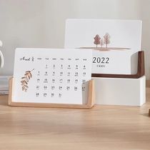 Solid wood U-shaped photo frame wooden desk calendar base walnut wood postcard holder desktop display stand customizable logo