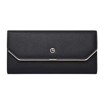 Goldlion Wallet Womens Long Genuine Leather Summer New Fashion Simple Three-fold Clutch Multifunctional Womens Handbag