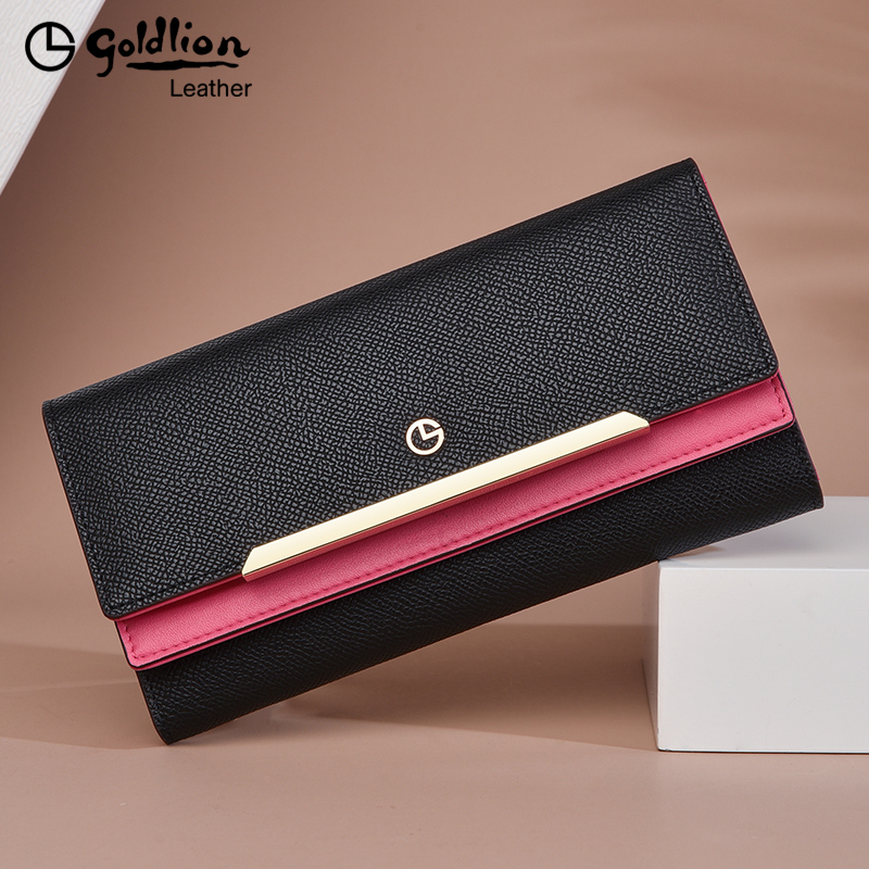 Goldlion Women's Long Wallet Genuine Leather Ladies' 70% off Wallet Cowhide Trendy Fashion Clutch Bag Gift for Mom Handbag Goldlion Women's Long Wallet Genuine Leather Ladies' 70% off Wallet Cowhide Trendy Fashion Clutch Bag Gift for Mom Handbag