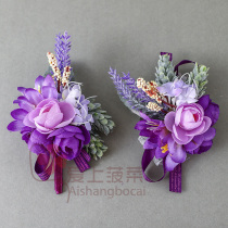 Business corsage guest VIP opening celebration event corsage groomsmen bridesmaids wrist flower sister group hand flower wedding