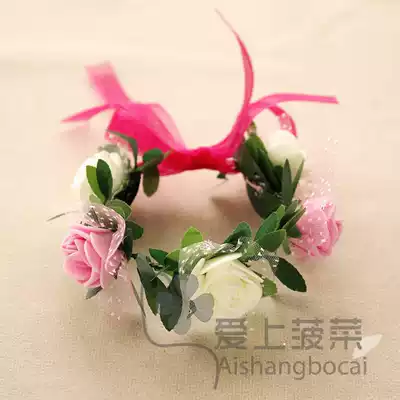 Holiday kindergarten children primary school students perform dancing cheerleading games wrist flower hand flower bracelet activities