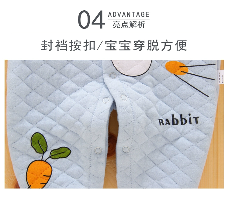 Quần áo trẻ em mùa đông sơ sinh tháng quần áo mùa thu cotton ấm áp nam và nữ bé thân mùa xuân và mùa thu jumpsuit bé gái đáng yêu