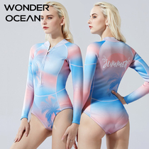 outdoor womens surfing bikini diving swimsuit snorkeling diving sunscreen wetsuit warm thick jellyfish jacket