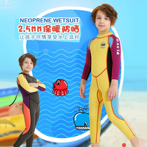w childrens wetsuit mens one-piece 2 5MM long sleeve wetsuit winter warm swimsuit surfing thermal swimsuit