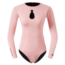 One-piece long-sleeved sunproof freewetsuit for snorkeling surfing jellyfish suit warm cold-resistant swimsuit women