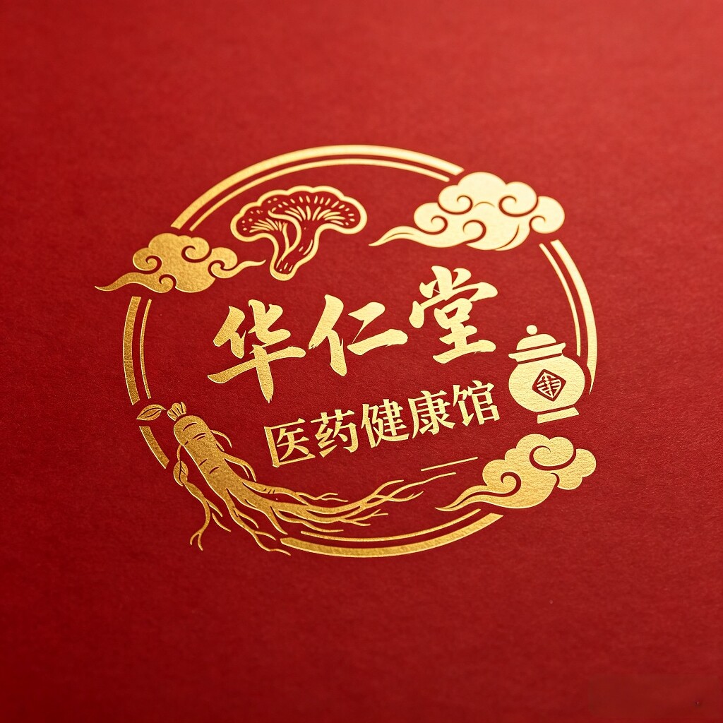 华仁堂医药健康馆的LOGO