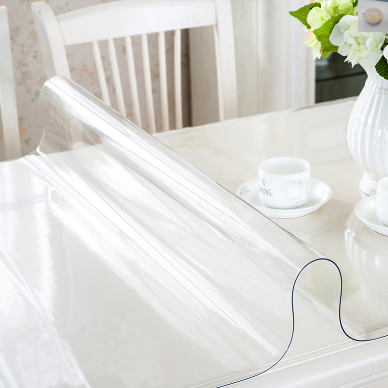 Table Cloth Waterproof Oil Proof Free Wash Transparent Pvc Frosted Table Heat Insulation Mat TV Cabinet Water Crystal Plate Table Glue Soft Glass