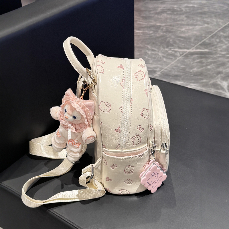 Hello Kitty Bag Women's Handbag Backpack Cute Student Daily Commute Versatile 2025 New Model