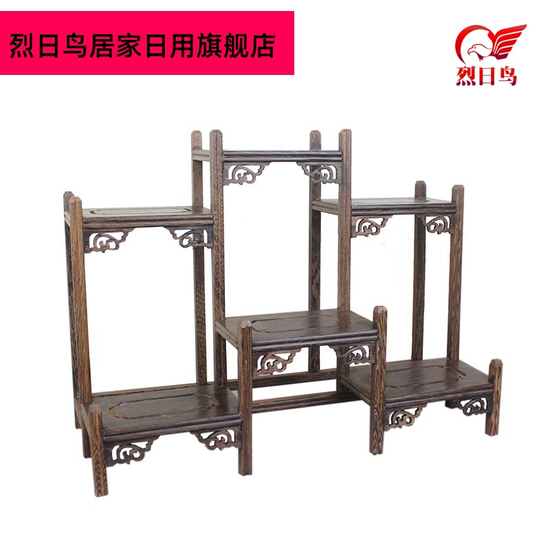 Solid wood tea tea tea cake stand little rich ancient frame cabinet shelf receive shelf region of purple sand teapot tea set