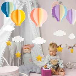 Birthday party decorative supplies three -dimensional hanging decoration, love hot air balloon cloud pendant pendant kindergarten festival layout