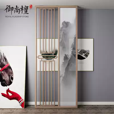 New Chinese-style hollow ceiling screen partition living room entrance barrier wall