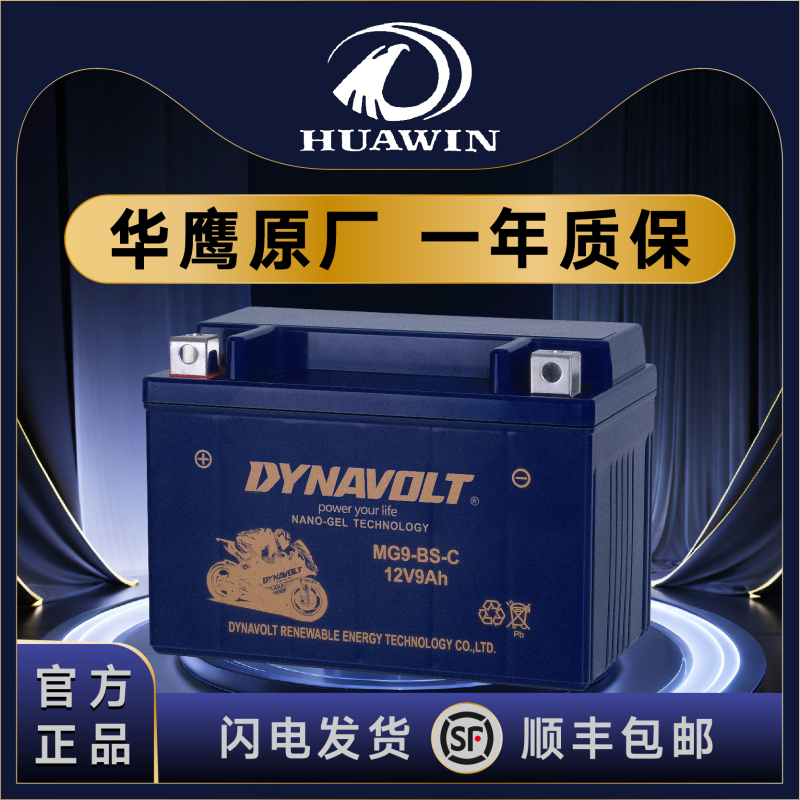 Suitable for Huaying R6, Huaying 500, New Century Fire Tooth 400, and Mighty Lion 12V Universal Motorcycle Batteries
