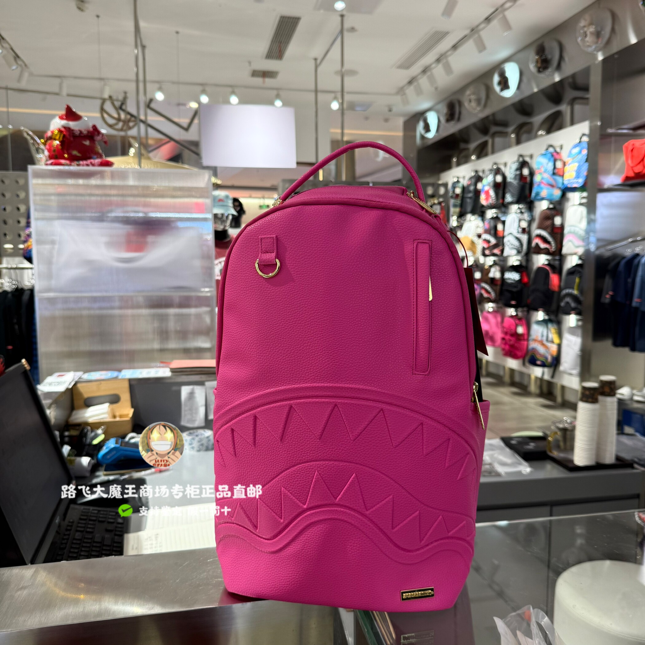 【Подлинное специальное предложение】 Прозрачный рюкзак tide торговой марки SprayGround counter Shark Mouth W1045712 большой емкости