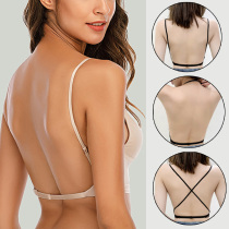 Sexy Backless Bra Lace Deep U Low Back Bralette Thin Cup