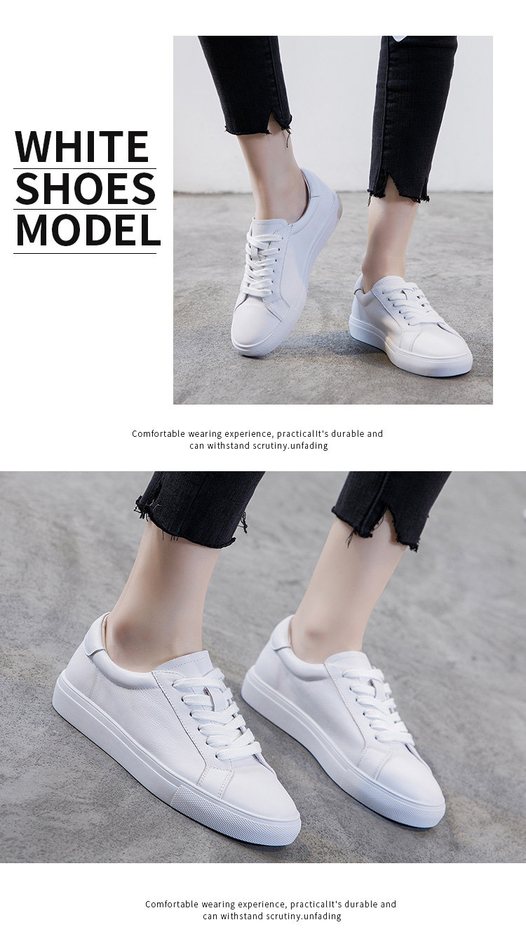 外贸原单头层牛皮小白鞋女真皮撤柜单鞋春季百搭低帮平底休闲板鞋详情10