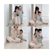 Now Korean childrens clothing summer new peekaboo girl cute fungus lace soft waxy comfortable parent-child home clothing J20