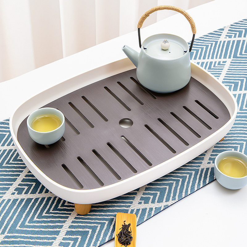 日本茶盘小型家用沥水茶托盘茶杯喝茶茶具客厅高档干泡台茶台日式