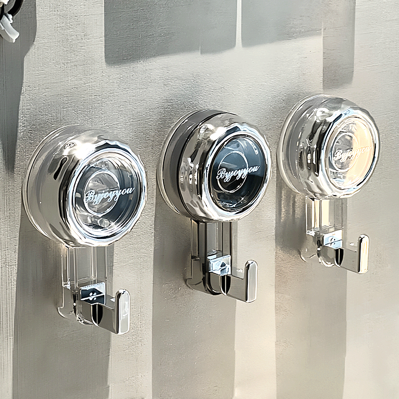 Japanese Suction Cup Hooks, Strong Load-Bearing, Vacuum, Traceless, No-Drill Hooks, Bathroom Wall Hooks, Adhesive Wall Hooks