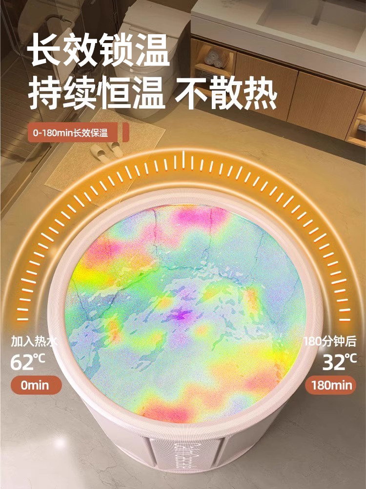 Japanese Folding Bath Tub for Adults and Children, Special Bathtub for Soaking, Full-Body Bathing Tub, Shower Basin