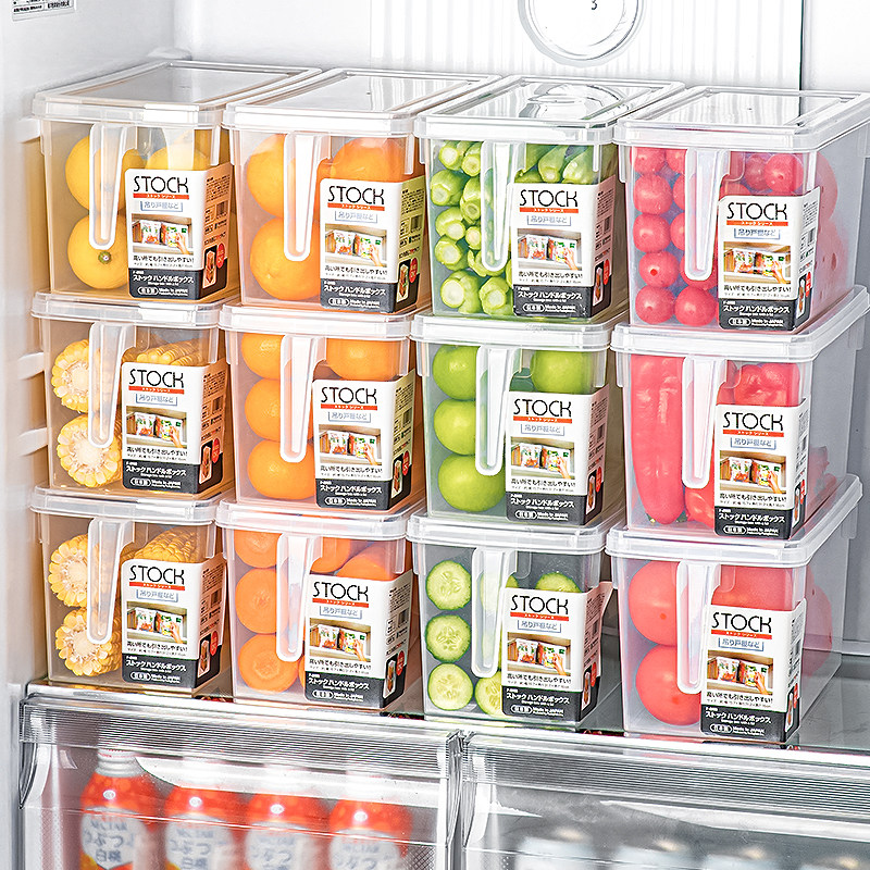 Japan Imported Fridge Fruit Refreshing containing box Food grade special with lid Double door Large-capacity megatver