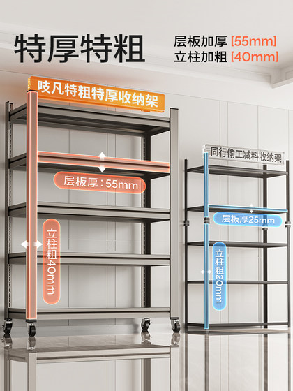 厨房置物架落地多层多功能家用微波炉烤箱锅架收纳架货架橱柜架子