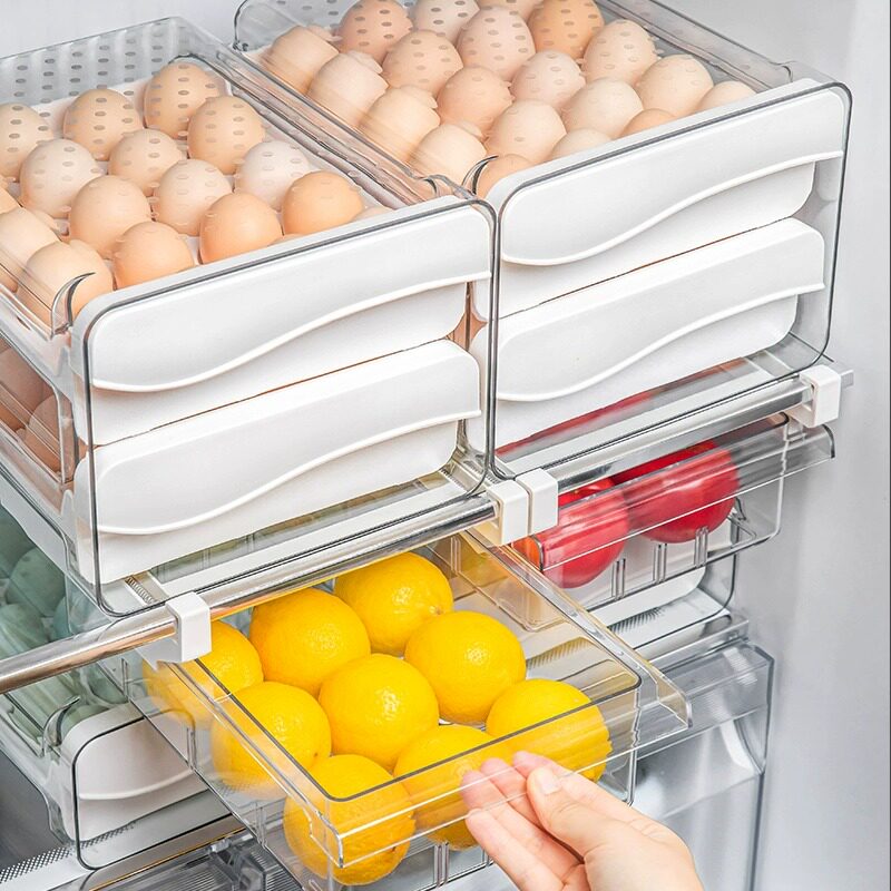 日本鸡蛋收纳盒冰箱用收纳整理神器食品级保鲜盒鸡蛋专用储物架托