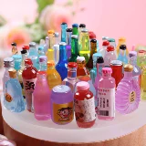 Четырехлетний магазин, шесть цветов аксессуаров, аксессуаров, моделирование мини-трехмерное смоляное напиток, маленькая бутылка для вина, корпус мобильного телефона, микро-ландшафт ночного света, мини-ландшафт