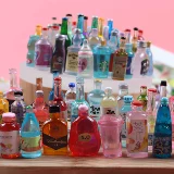 Четырехлетний магазин, шесть цветов аксессуаров, аксессуаров, моделирование мини-трехмерное смоляное напиток, маленькая бутылка для вина, корпус мобильного телефона, микро-ландшафт ночного света, мини-ландшафт