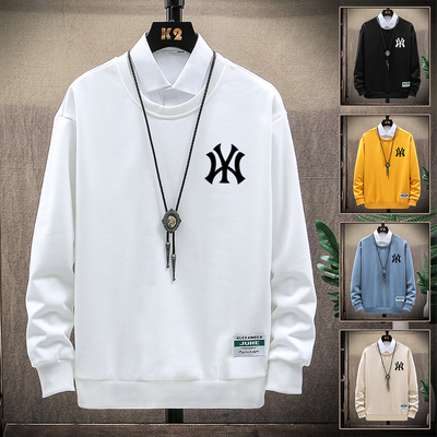 【BLL】ins港风修身潮流圆领卫衣男