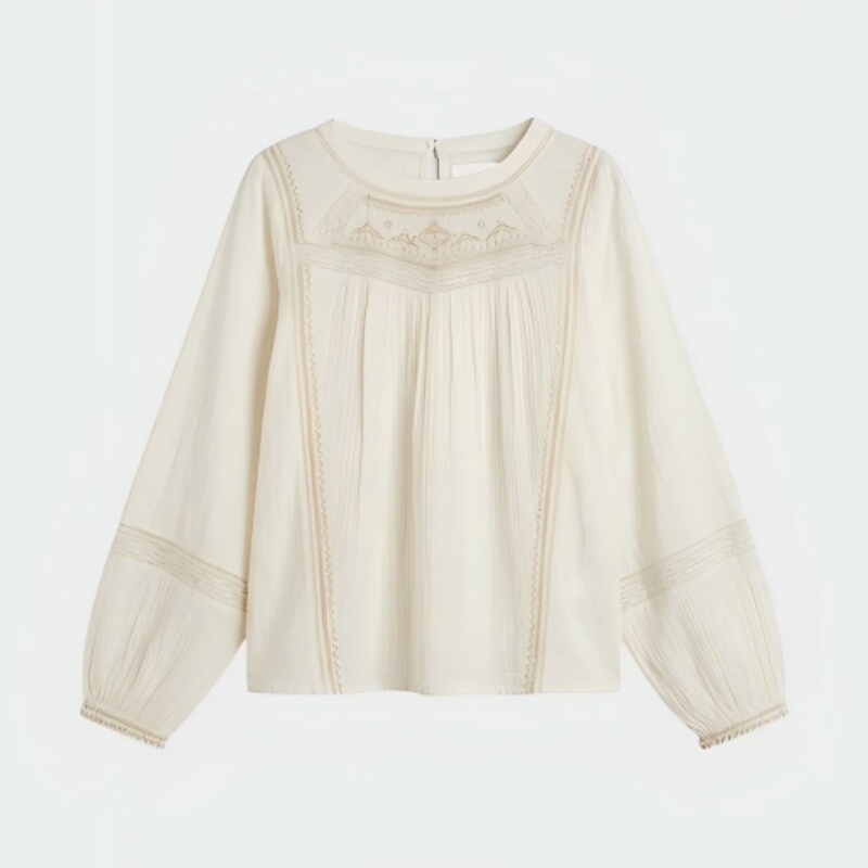 Ic Off-White Lace Embroidered Shirt (20)