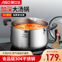 Love Shida Uncoated Soup Milk Pan 304 Stainless Steel Home Baby Covegan Cooktop Oven Gas Saucepan