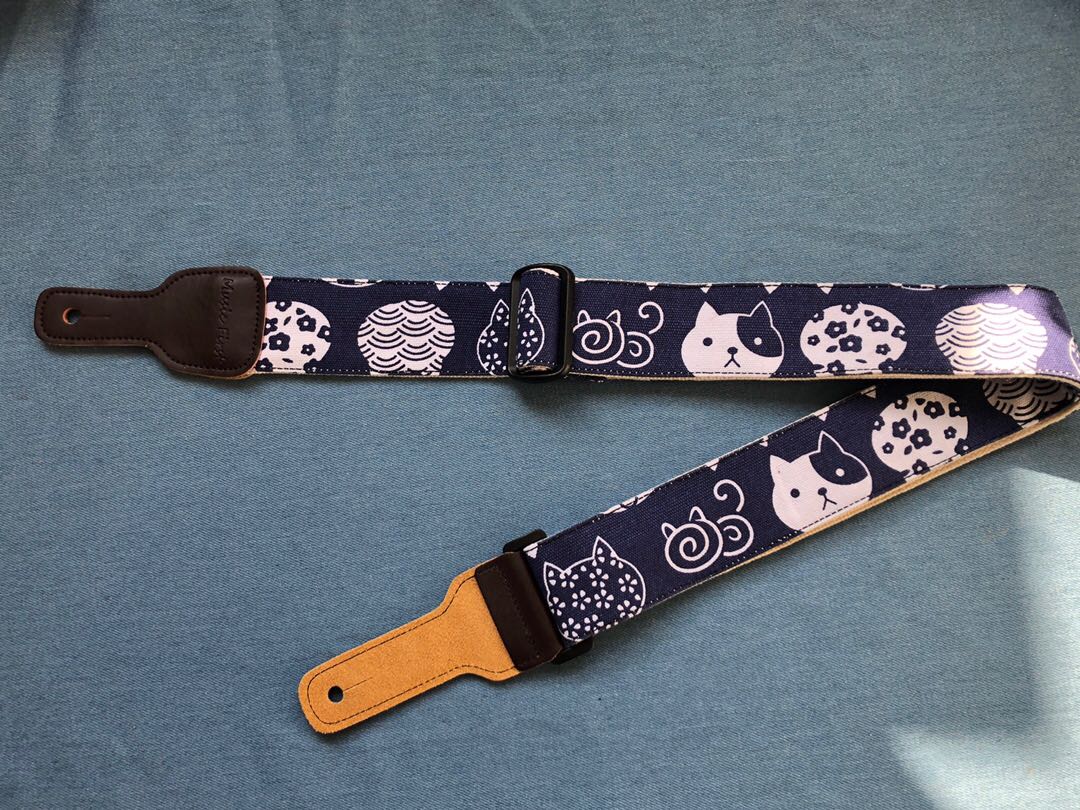 Handmade Japanese Lucky Cat thickened guitar live guitar strap guitar strap guitar strap