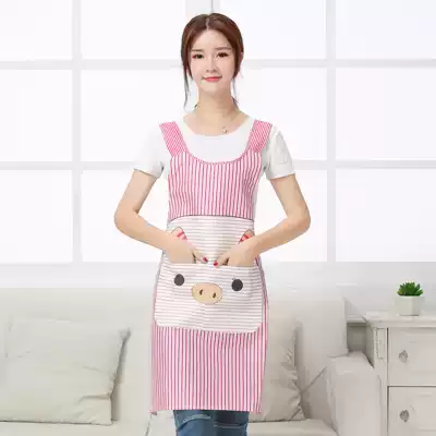 Housework sleeveless pig vest type baby bag apron H-type fashion home kitchen fencing Korean version of clothes to Cook