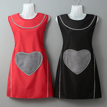 Fashion Home Cute Kitchenette Cooking Nets Red Apron Women Waterproof Grease Containment Waist Grown-up New Kan Shoulders