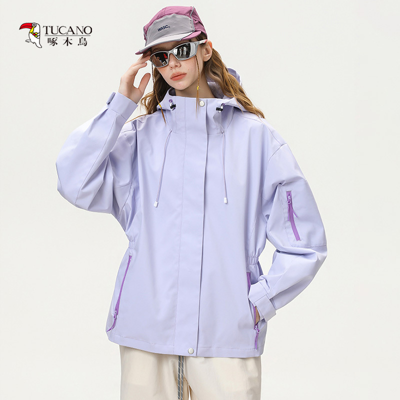 Woodpecker 2026 New Softshell Waist-Cinching Jacket for Women, Single Piece, Spring and Autumn Style, High-End and Super Stylish Jacket