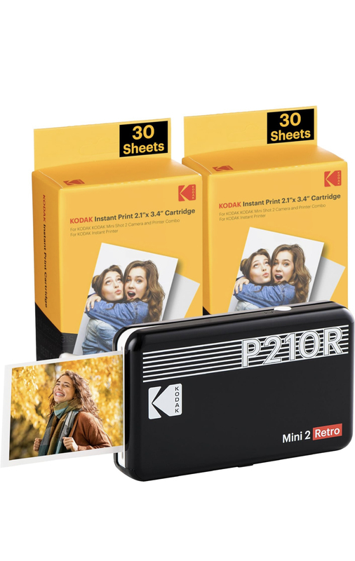 In Stock Japan Kodak Mini 2 Retro with 68 Sheets of Photo Paper 4Pass 3inch Photo Printer